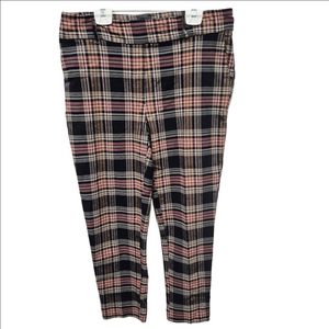 Autres Filles Pink & Black Plaid Ankle Pants XL